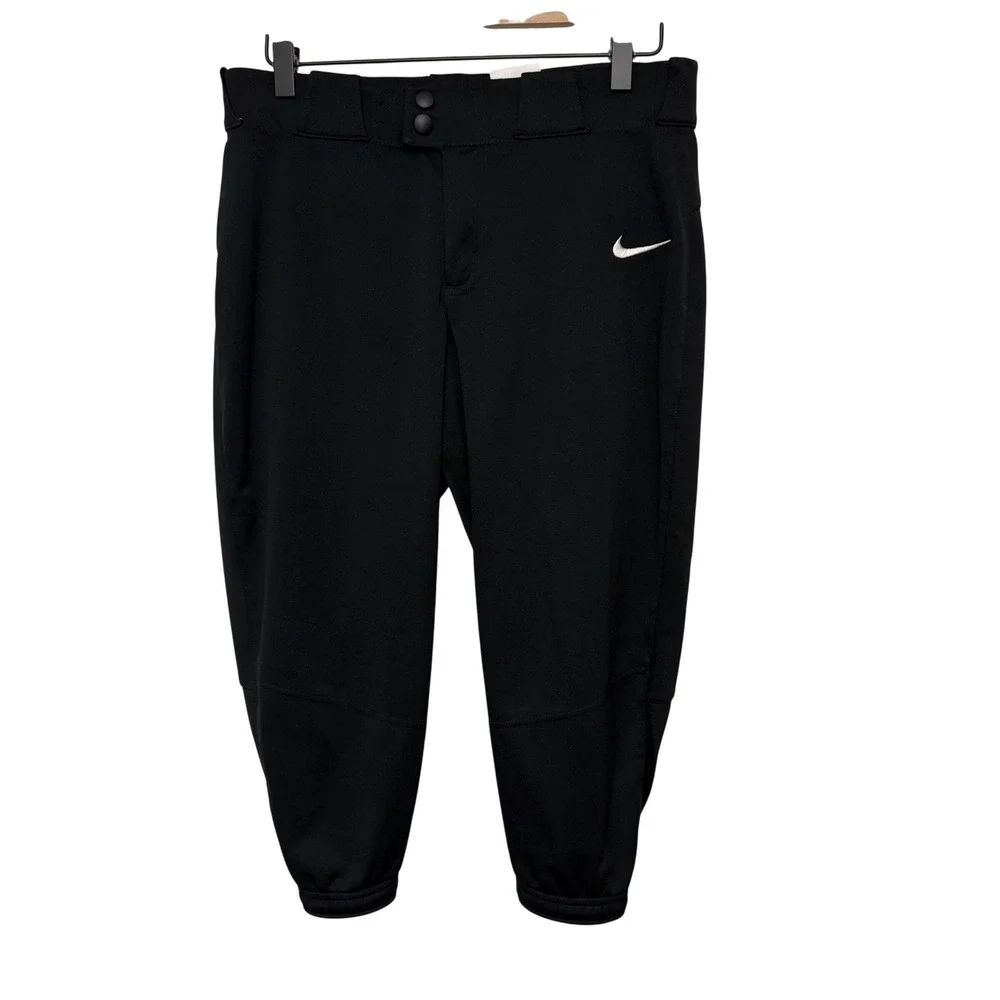 Nike Team Black Capri Softball Pants Womens Medium AV6642-010 Athletic Training